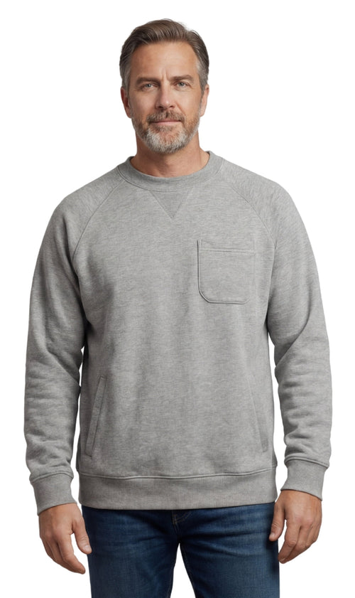 Men's Fleece Long Sleeve Pullover — Warm Layer for Hiking, Camping & Outdoor Adventures