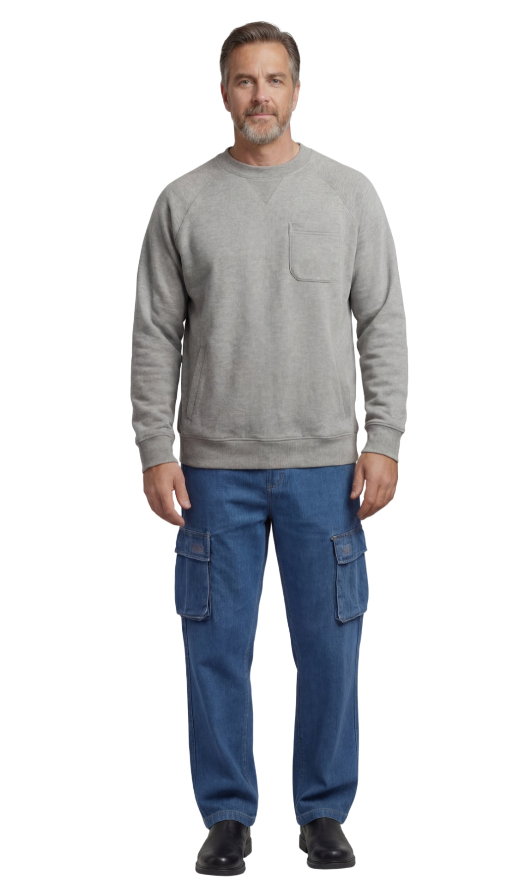Men's Fleece Long Sleeve Pullover — Warm Layer for Hiking, Camping & Outdoor Adventures